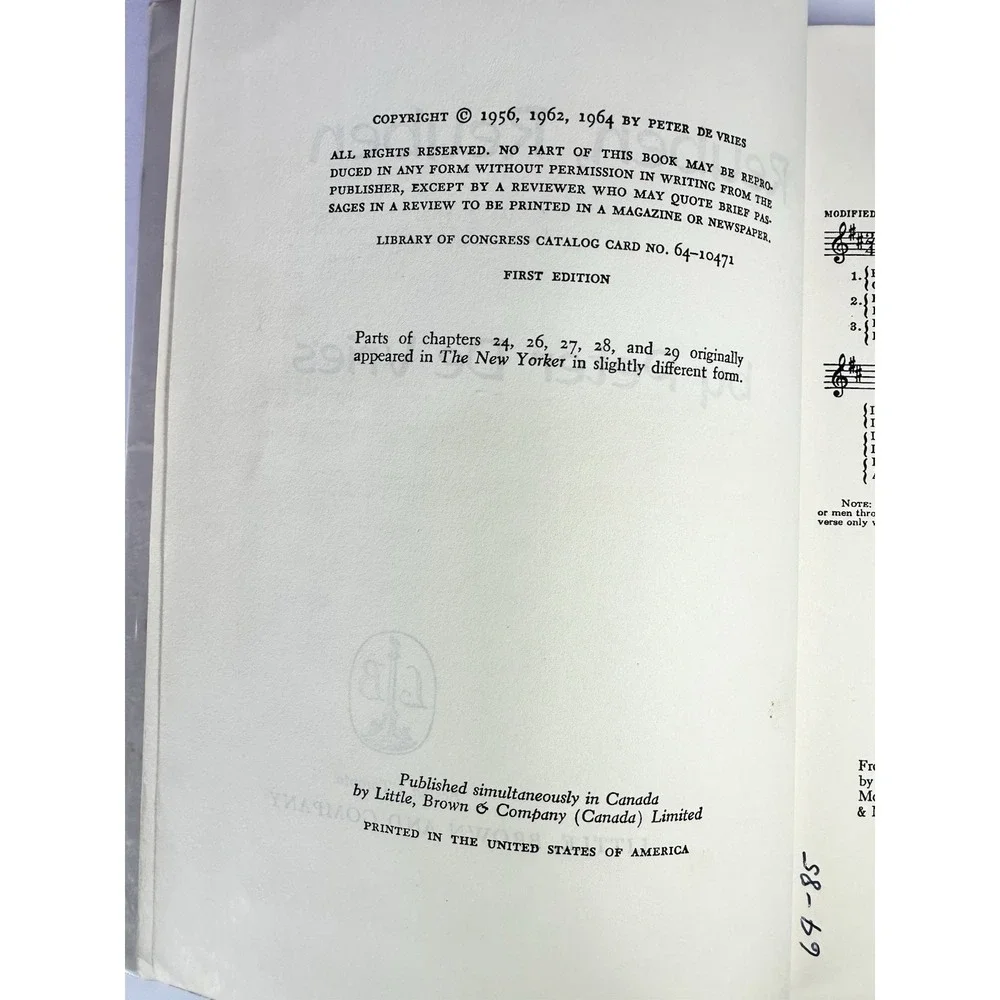 REUBEN RUEBEN. PETER DE VRIES. 1ST EDITION 1964. HARDBACK JACKET‎ VINTAGE